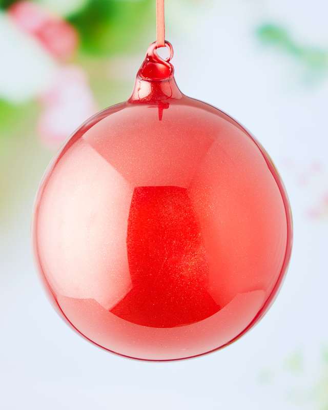 Red Glitter Bubblegum Christmas Ornament